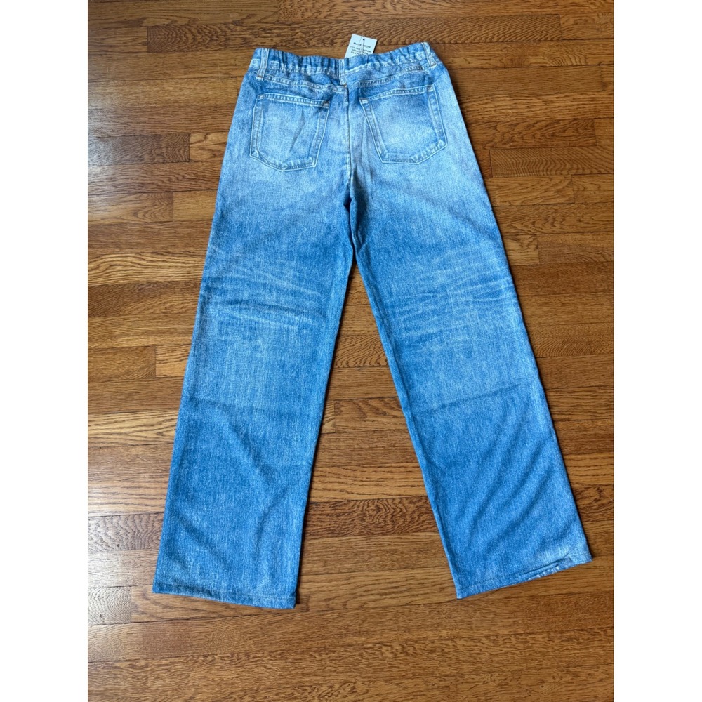 Mila Rosabella Women Jeans Print Wide Leg Elastic Waist Pants M Casual boho NWT - Picture 2 of 6